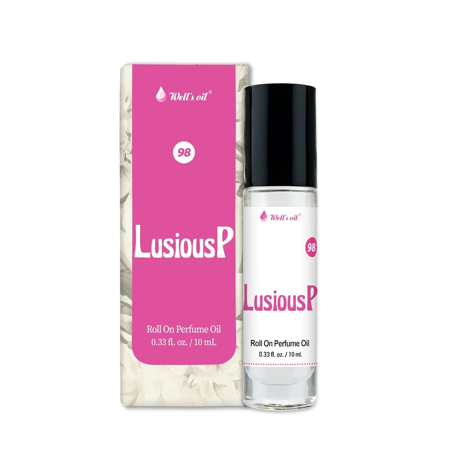 Well's Oil Well's Perfume Oil Roll-On (Lusious P) | 10 ml / 0.33 fl Oz | Clean, Rich, Pure Scent | Alcohol-Free | Oil Based | Long Lasting | Concentrated Roll-on Perfumes for Women and Men
