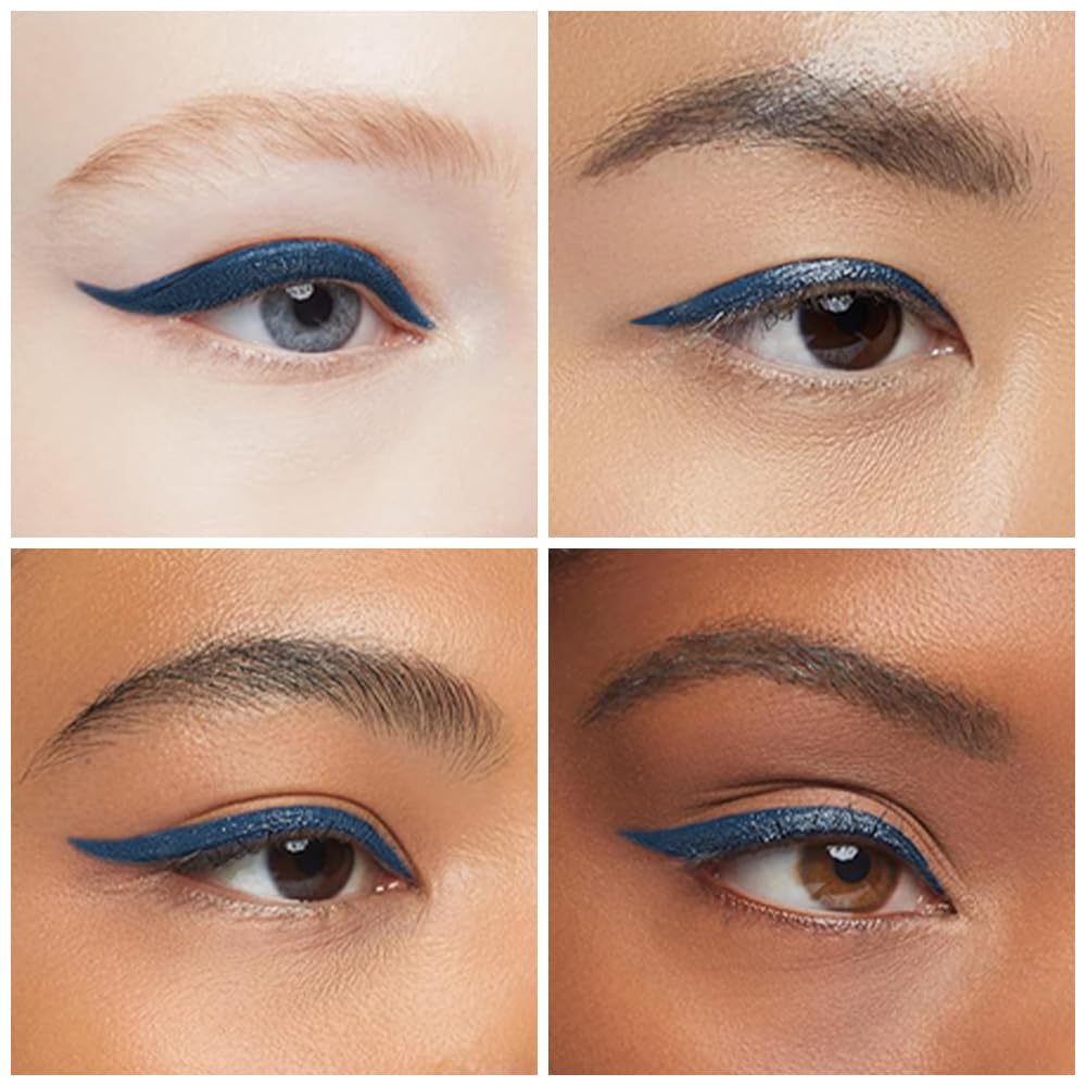 Kaely Dark Blue Gel Eyeliner Pencil,Waterproof Smudge Proof Eye Liner Pen,Cat Eye Goth Halloween Makeup,Eye Black Face Paint Lipstick Crayon,Color Colorful Eyeliner Eyeshadow Stick,07