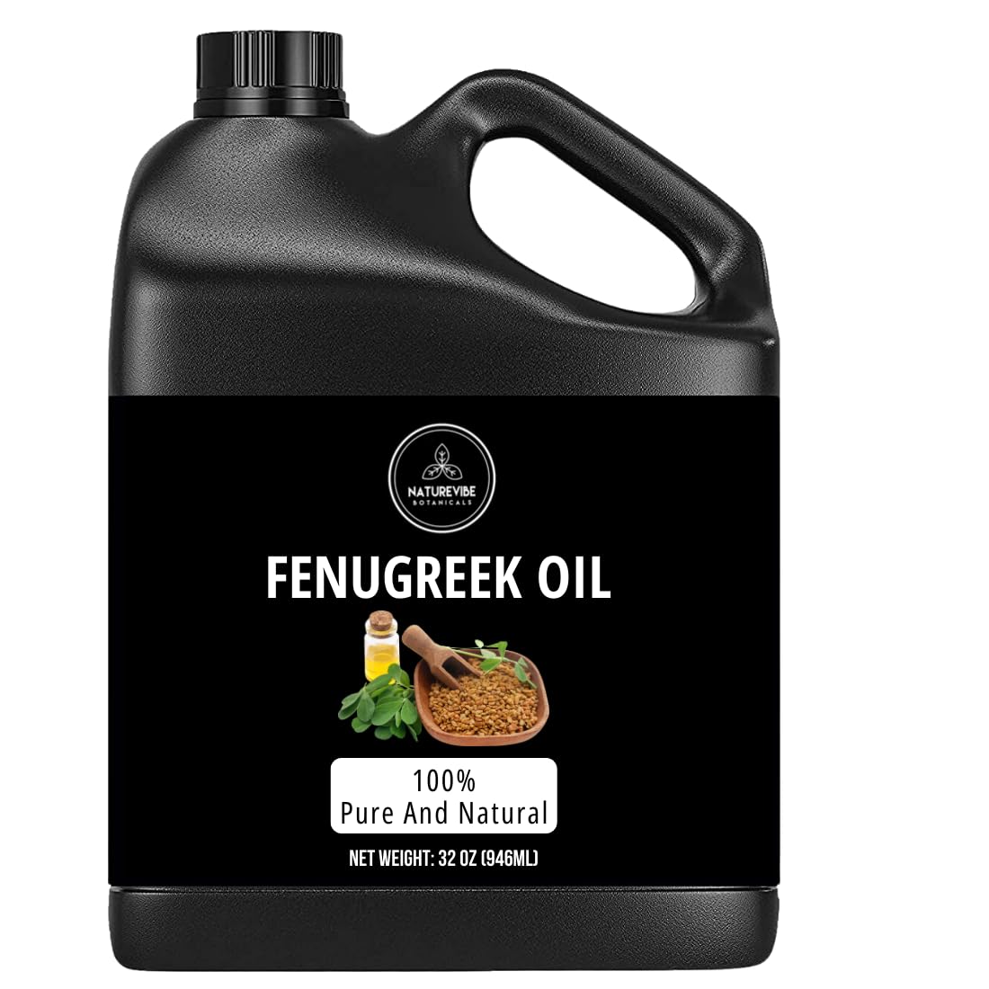 Naturevibe Botanicals Fenugreek Oil 32 Ounces | 100% Pure and Natural | Great for Skin Care and Hair Care