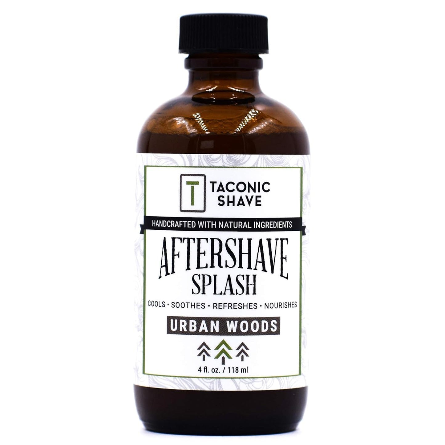Taconic Shave Urban Woods Aftershave Splash – Invigorating Forest Scent – Alcohol-Free Men’s After Shave with Natural Botanicals – 4 oz USA Made