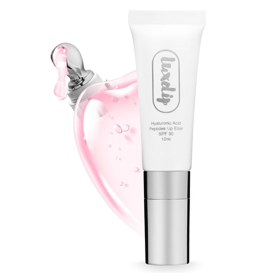 Tinted Lip Balm Elixir – Hydrating Vegan Lip Care with Sheer Color & Moisturizing Glow – Non-Sticky Nourishing, Lip Plumping Treatment for Soft, Smooth Lips (Strawberry 10ml)