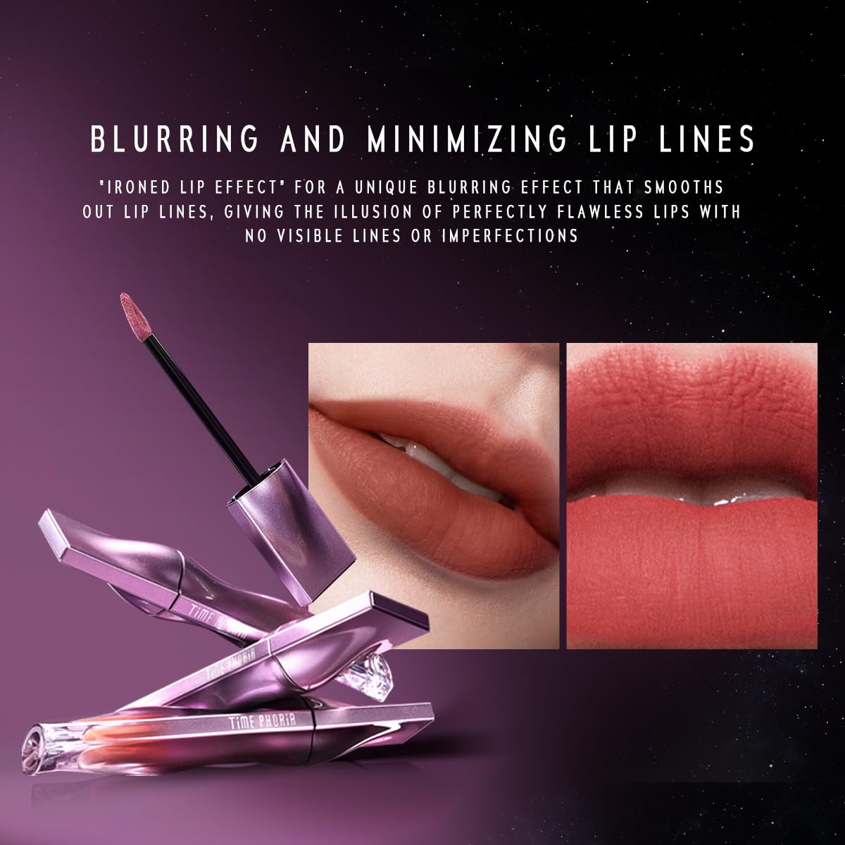 NEBULA VELVET LIP CREAM-Long Lasting Lip Stain, Waterproof and Transfer Proof Lip Tint, Matte Finish Lipstick, Smooth Out Lip Lines, Lightweight Lip Cream, High Coverage (05 POLARIS)