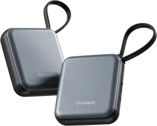 OCOOPA Hand Warmers Rechargeable, Smart Temp Control 7H*2 Long Safe Heat, Ultra Slim, Pocket-Size Design That Fits Gloves, Gifts for Women, Outdoor, Office, Commute (UT5 Nano)