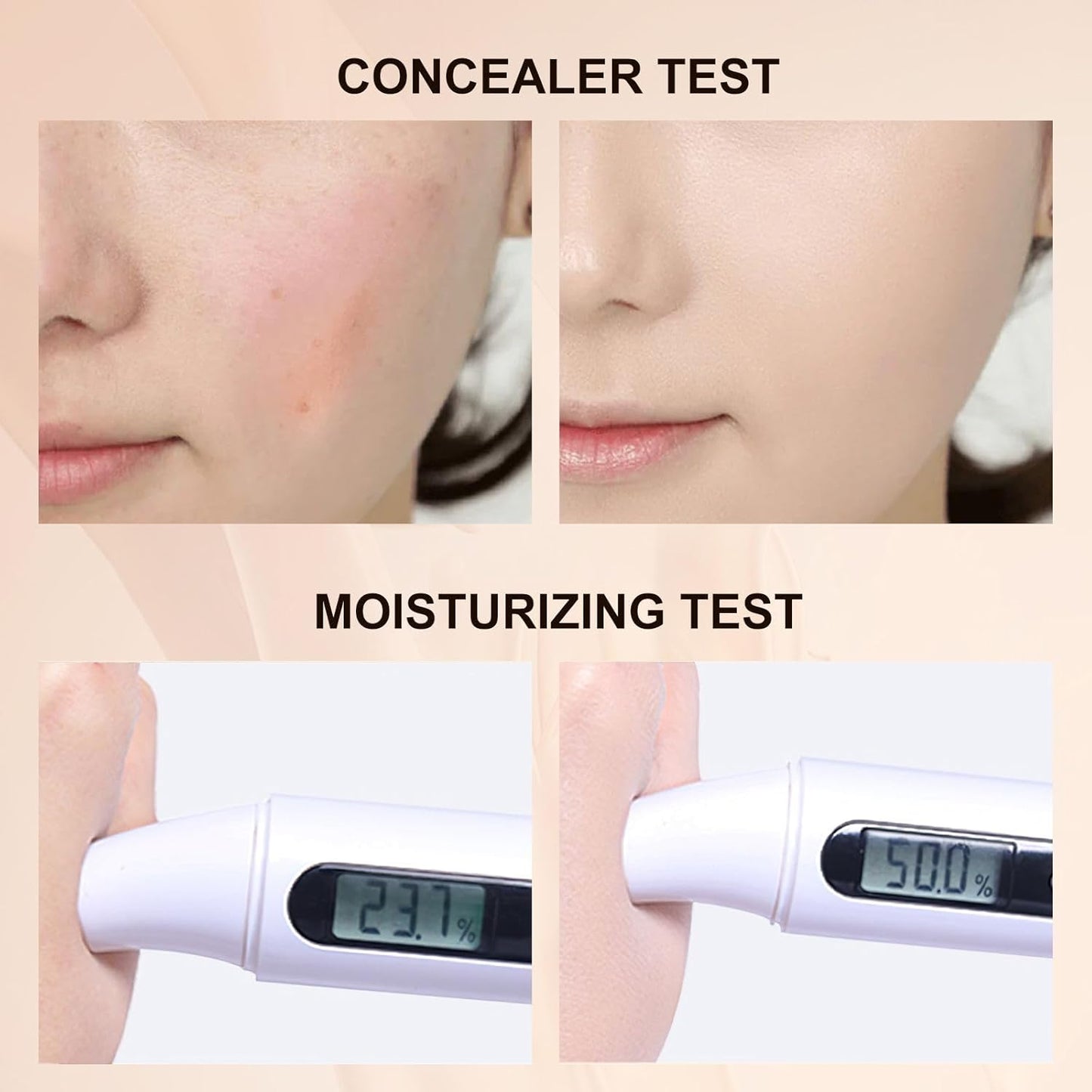 Mushroom Head Air Cushion CC Cream - BB Cream Foundation Makeup Concealer Moisturizing Oil Control, Long-Lasting & Waterproof, Easy Makeup Even Skin Tone (Natural, 3.21 Ounce (Pack of 1))