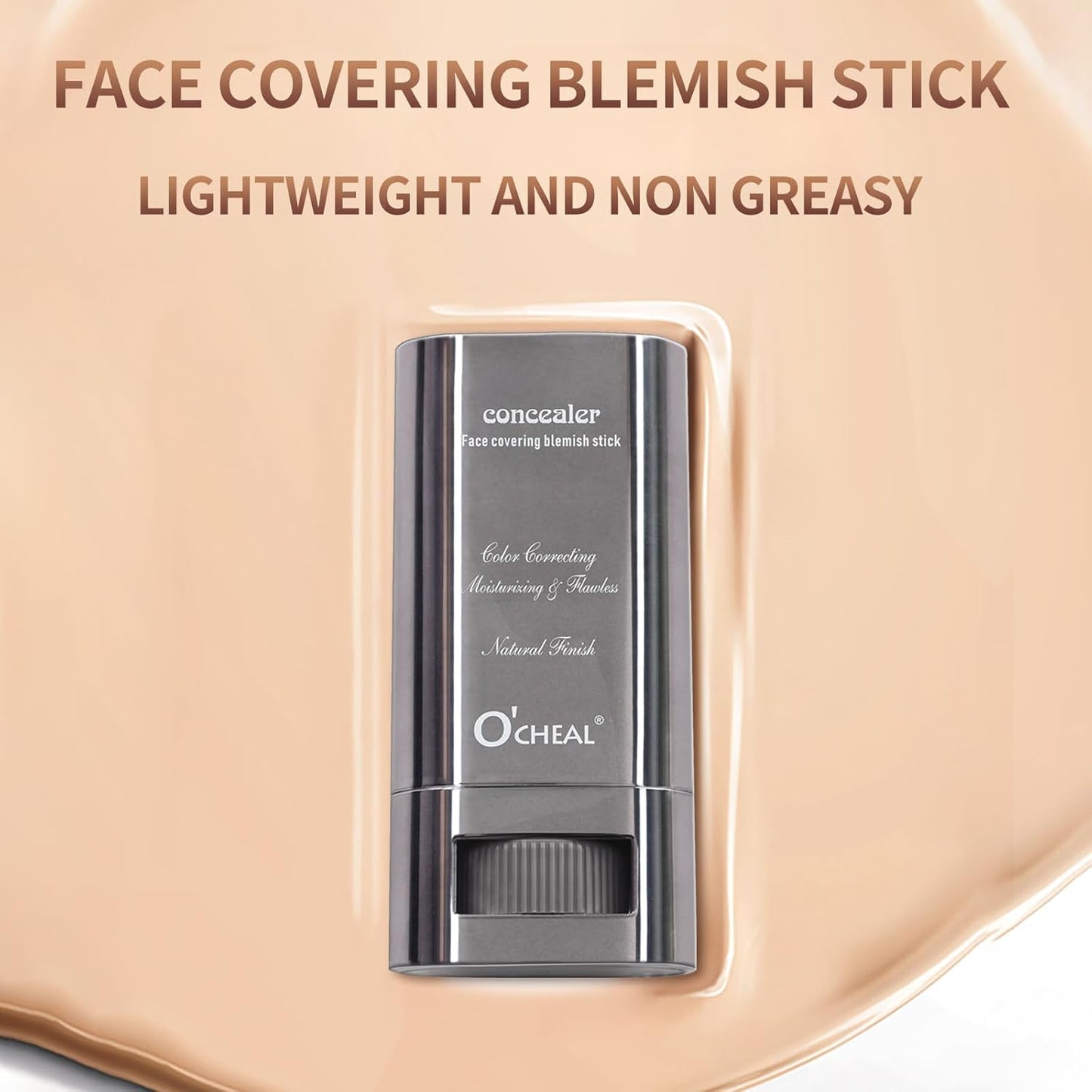 O'CHEAL Face Foundation Contour Stick Long-wear Lightweight Brighten Stick Face Concealer Blemish Contouring Beauty Makeup 03#LIGHT SKIN TONE