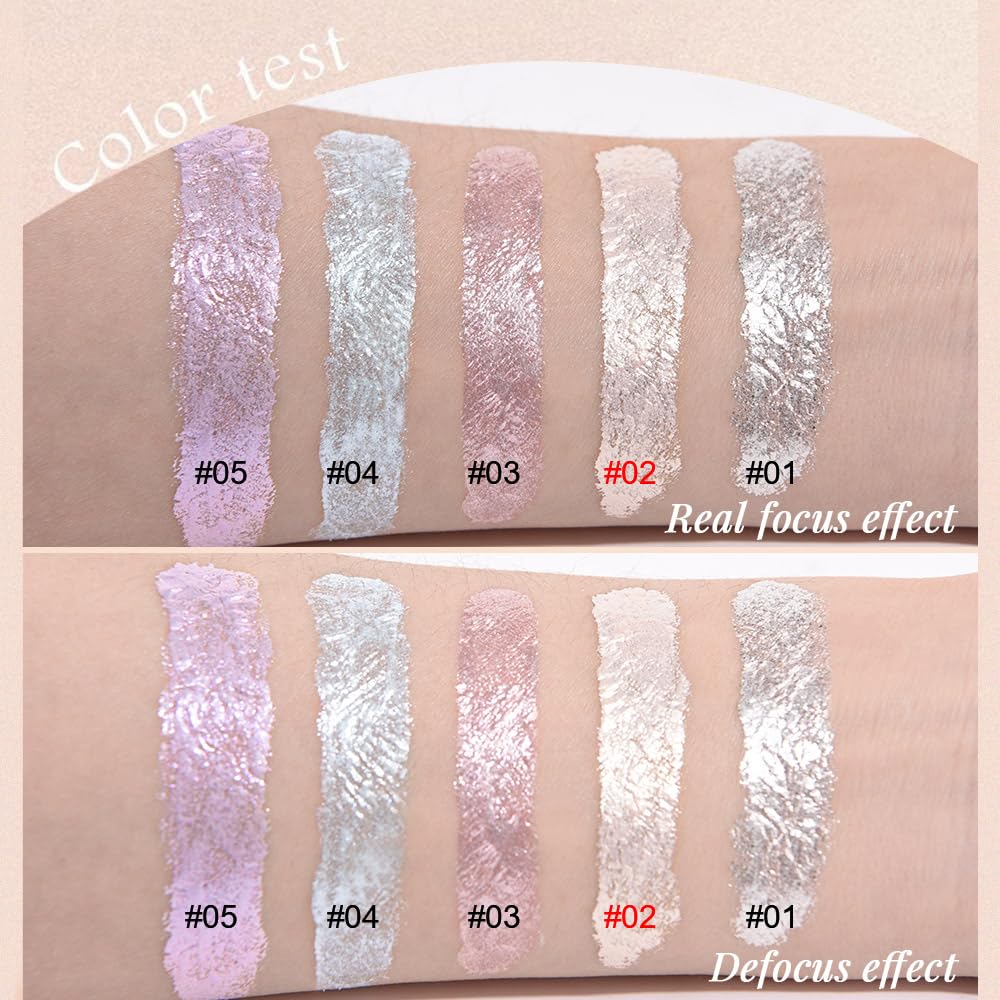 Monochrome Glitter Eyeshadow Palette,Single Champagne Gold Shimmer Eyeshadow,Long-Lasting Sheer Eye Makeup With A Sparkle Finish,Smooth Formula,Vegan & Cruelty-Free