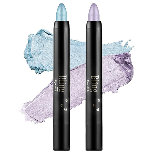 Boobeen Waterproof Eyeshadow Stick Crayon - Shimmer Cream Eyeshadow Pen, Easy to Use (08#+11#)