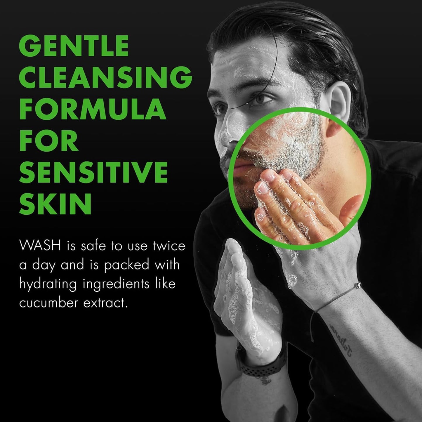Tiege Hanley Daily Mens Face Wash, 5.5 Oz - Gentle Fragrance-Free Face Cleanser for Men Revitalizes, Hydrates & Softens Skin - Men's Face Wash & Facial Cleanser Skincare for Dry & Sensitive Skin