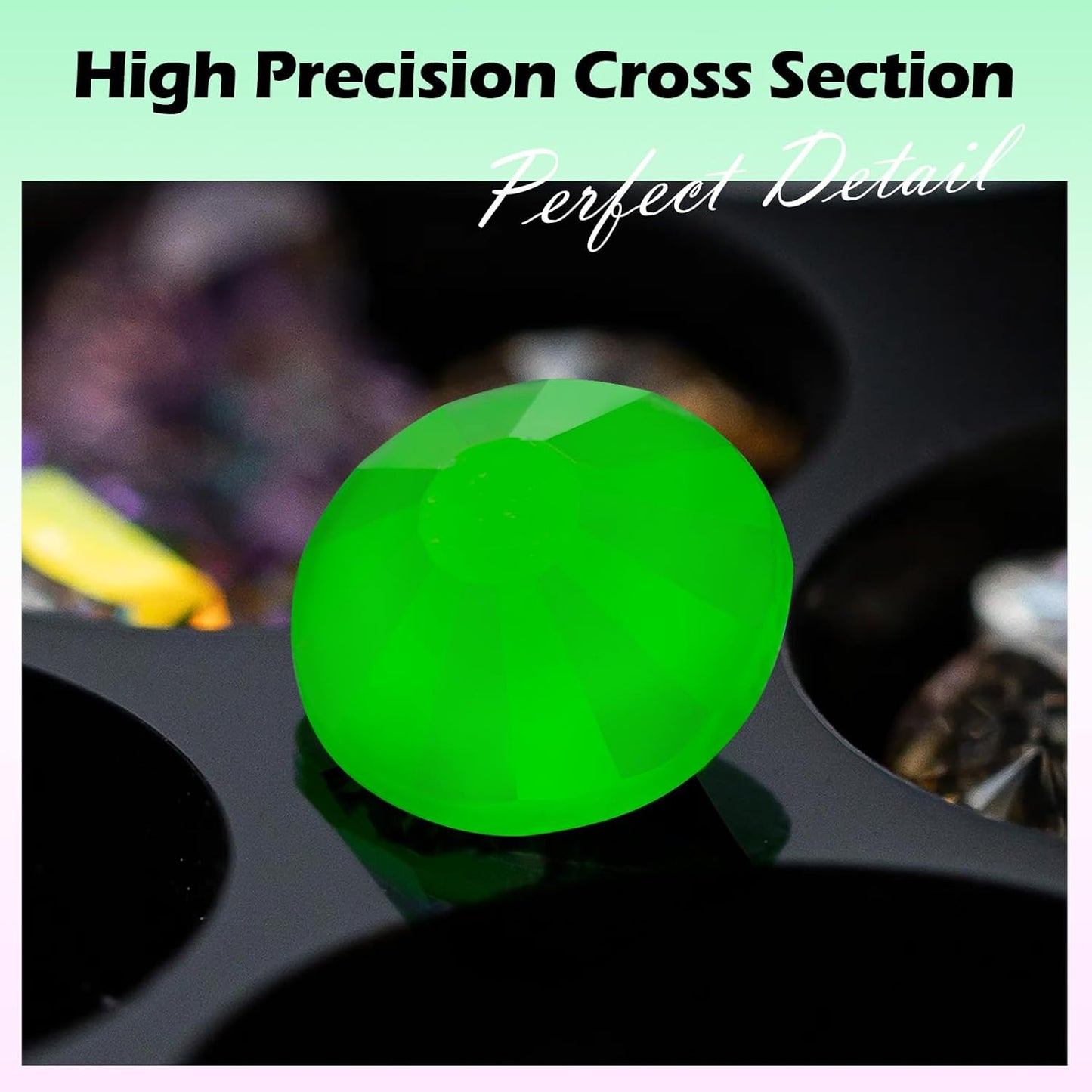 Neon Green Flatback Rhinestones, Glass Rhinestones for Nail Art and Craft, Glue Fix, Loose Crystal Gemstones(Neon Green, SS12, 1440pcs, 2.9-3.0mm)
