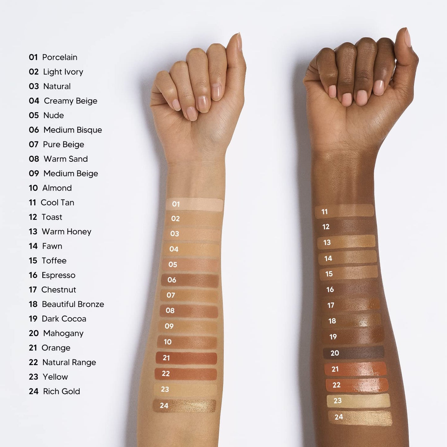 Ruby Kisses HD Brush Concealer & Foundation, Full Coverage, Color Correcting, Highlight, Contour 3 Pack (Orange Corrector)