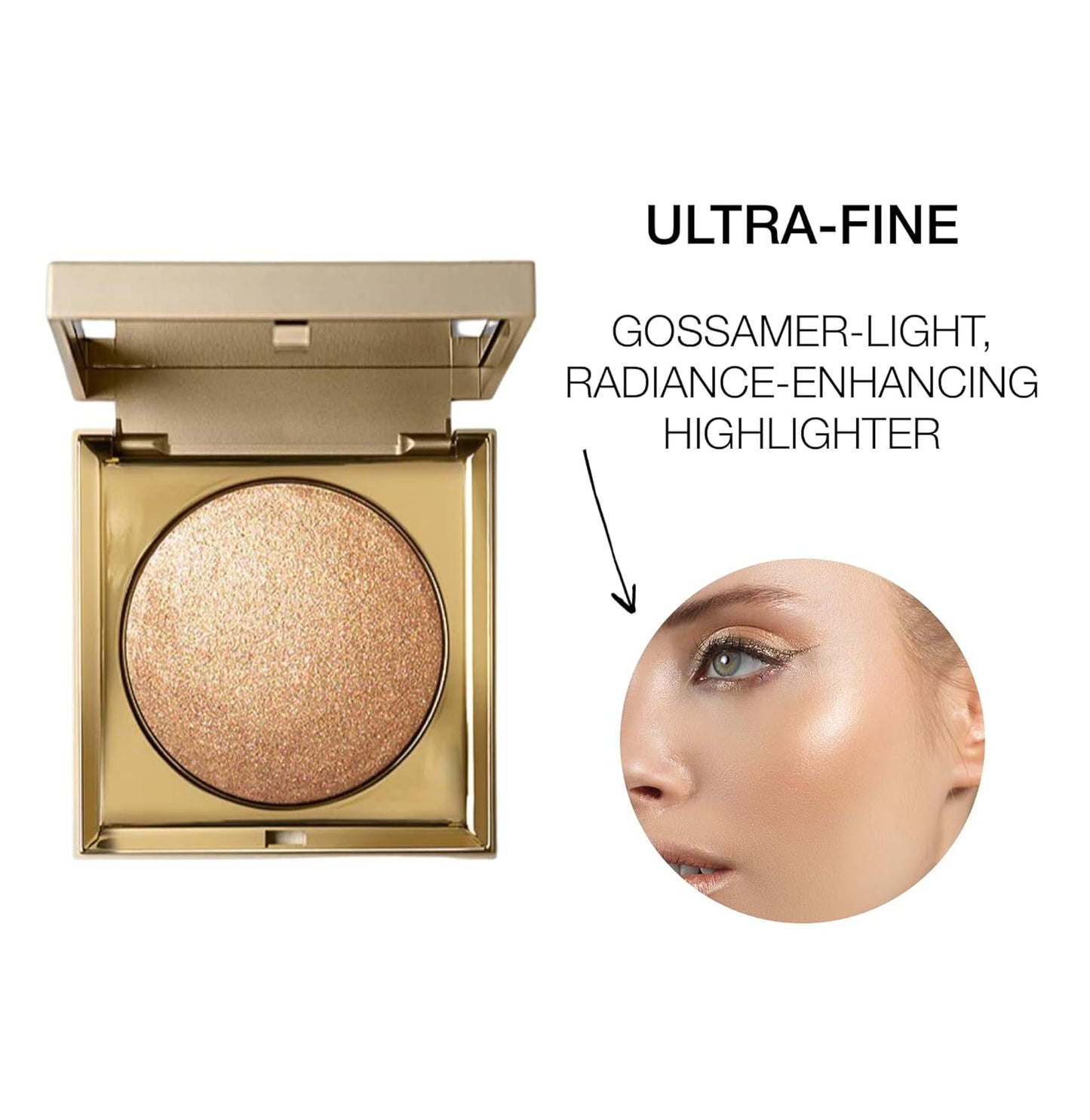 stila Heaven's Hue Highlighter | Lightweight Soft Makeup Glow, Bouncy Texture Illuminates Skin, Transfer-Resistant | Bronze, 0.35 Oz. (Pack of 1)