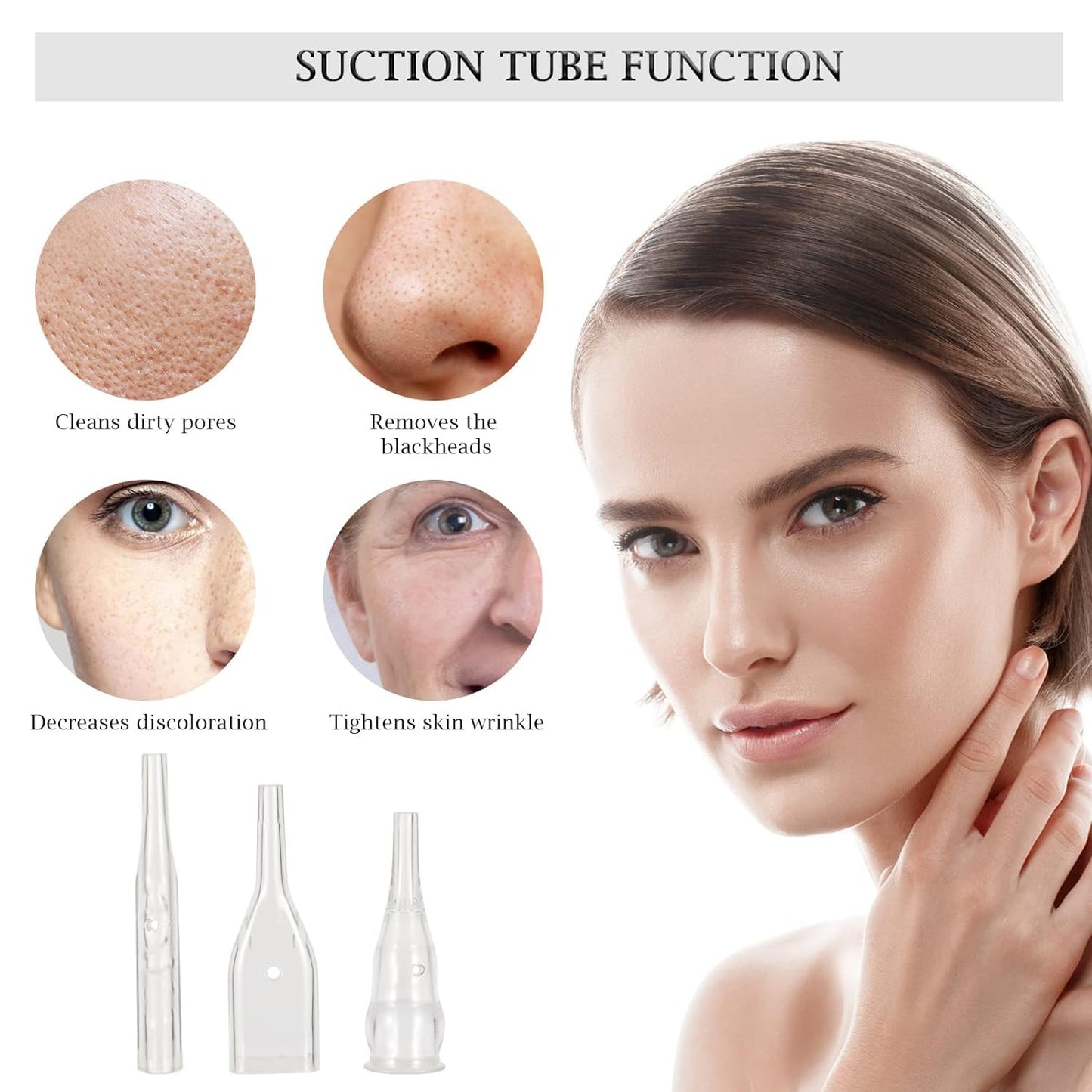 3 in 1 Diamond Microdermabrasion Machine, Professional Microdermabrasion Device with Vacuum Spray, Beauty Facial Skin Care Dermabrasion Equipment for Salon Personal Home Use