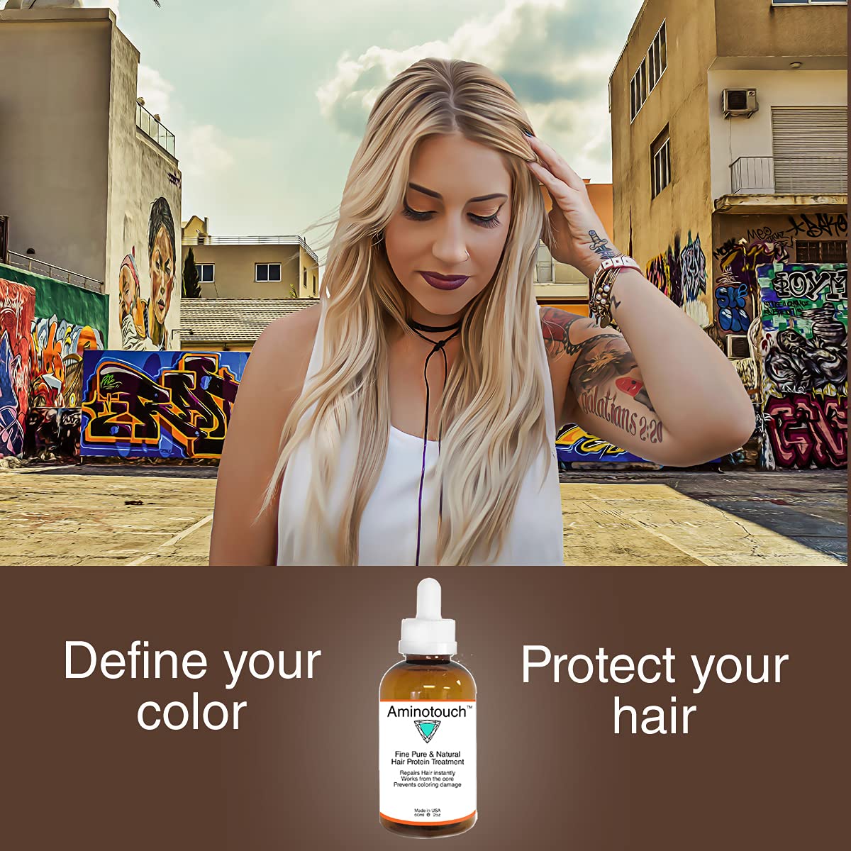 Aminotouch Natural Pure Protein Treatment - Collagen and Keratin Rescue Shot for Long Hair Growth, Damage Repair, Split Ends Prevention, and Hair Strengthening