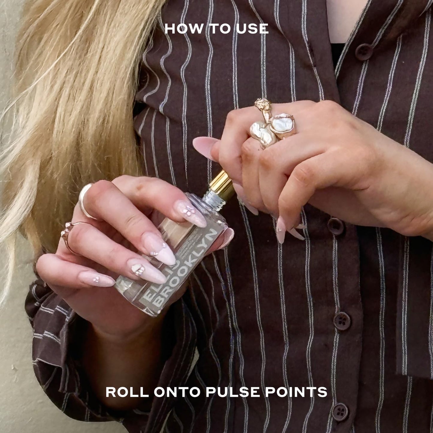 Ellis Brooklyn Blond Musk Perfume Oil Roll-On for Women – Clean White Musk Scent – Bergamot, Violet Petal, Waterlily, Rose & Vanilla Orchid – Long Lasting Fragrance, Travel-Friendly Rollerball, 15ml