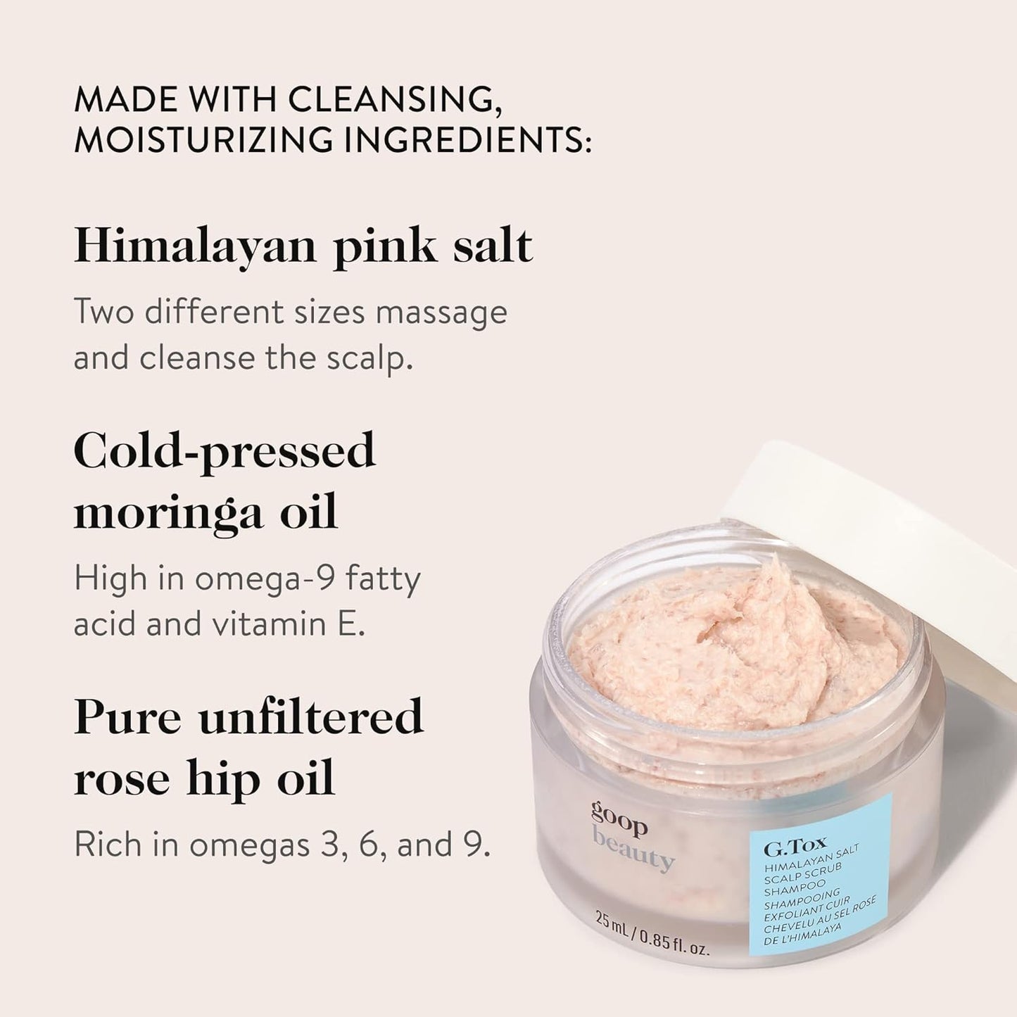 goop Beauty Scalp Scrub Shampoo | Exfoliator to Dexofiy & Purify | Himalayan Salt & Rosehip Oil | Cleanses Hair of Product Buildup | 6.7 fl oz
