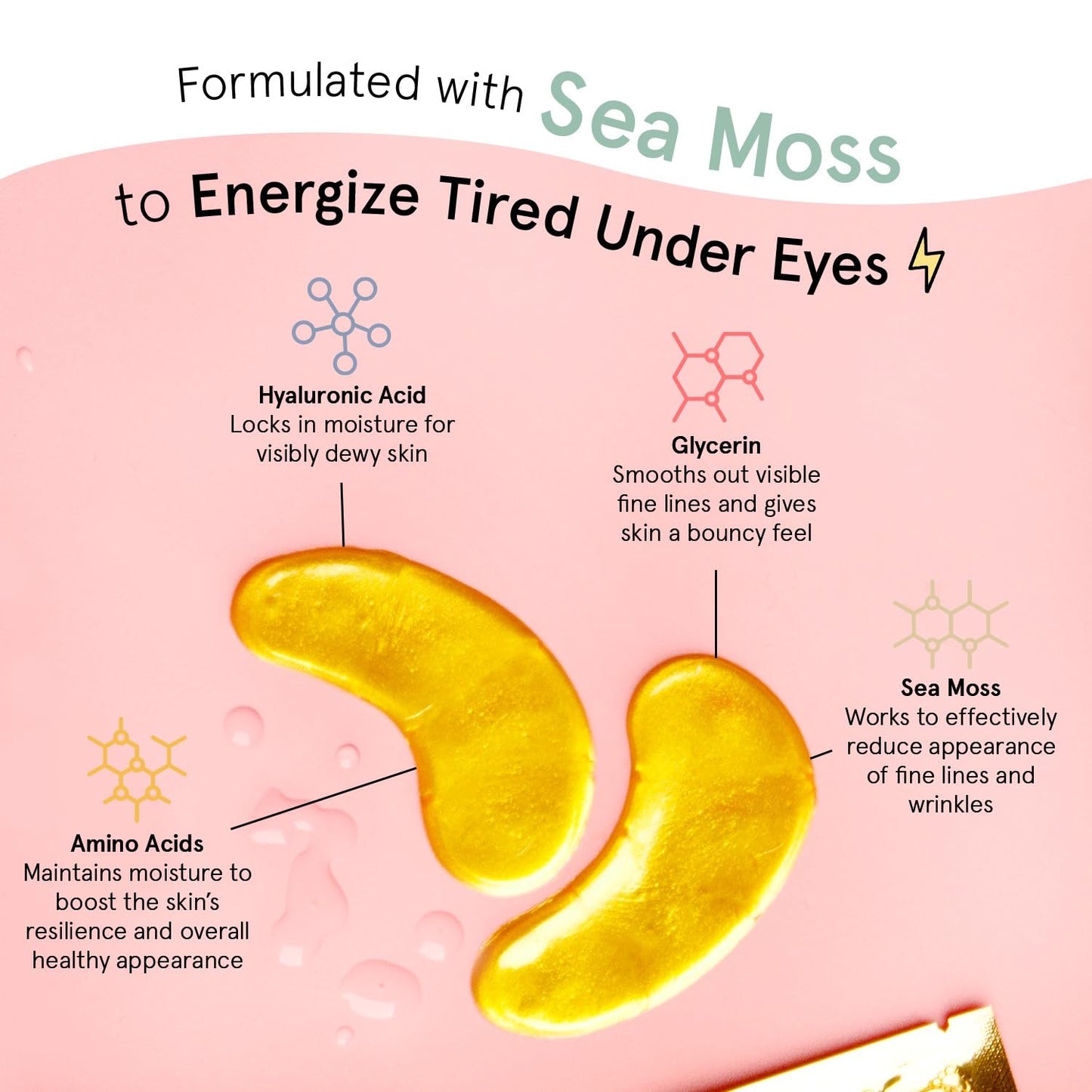 grace & stella Award Winning Under Eye Mask - Travel Essentials - Birthday Gifts for Women - Gel Eye Patches for Dark Circles, Puffy Eyes, Wrinkles, Undereye Bags - Vegan - Self Care (24 Pairs, Gold)