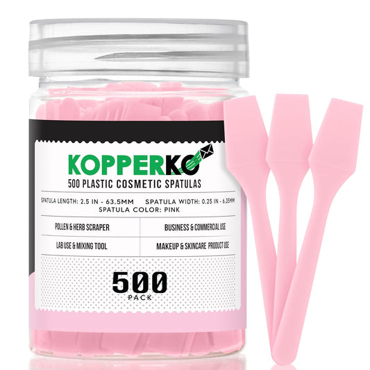 Mini Face Cream Spatula (2.5", 500 Pack) - Small Lotion Spatula Tool for Skincare, Creams & Crafts | Skincare Applicator for Mixing, Cosmetic, Face Mask | Disposable Makeup Paddles | Pink