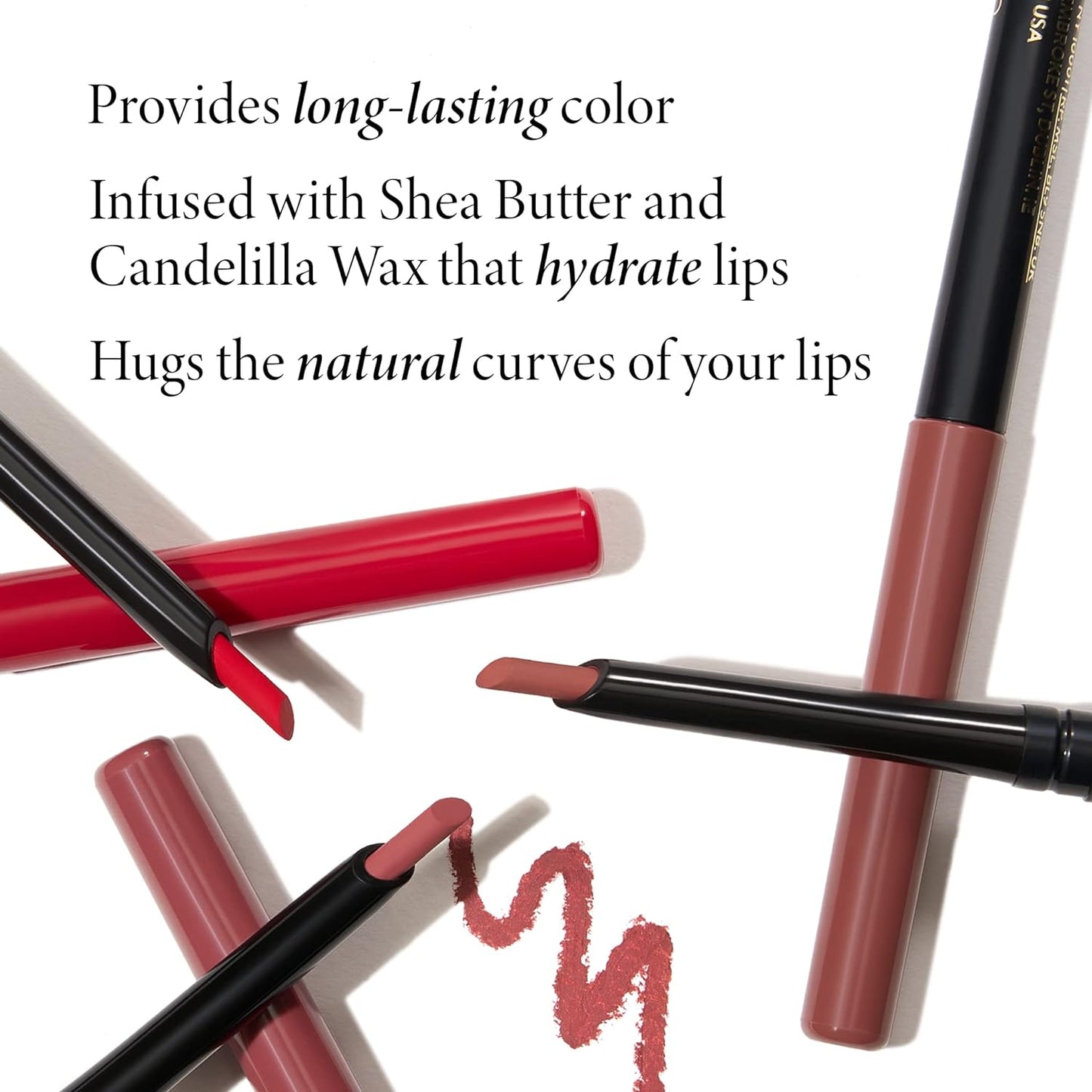 LAURA GELLER NEW YORK Modern Classic Lip Liner, Luxurious Creamy Long Lasting Lip Liner, Prevents Feathering and Fading, Radiant Rose