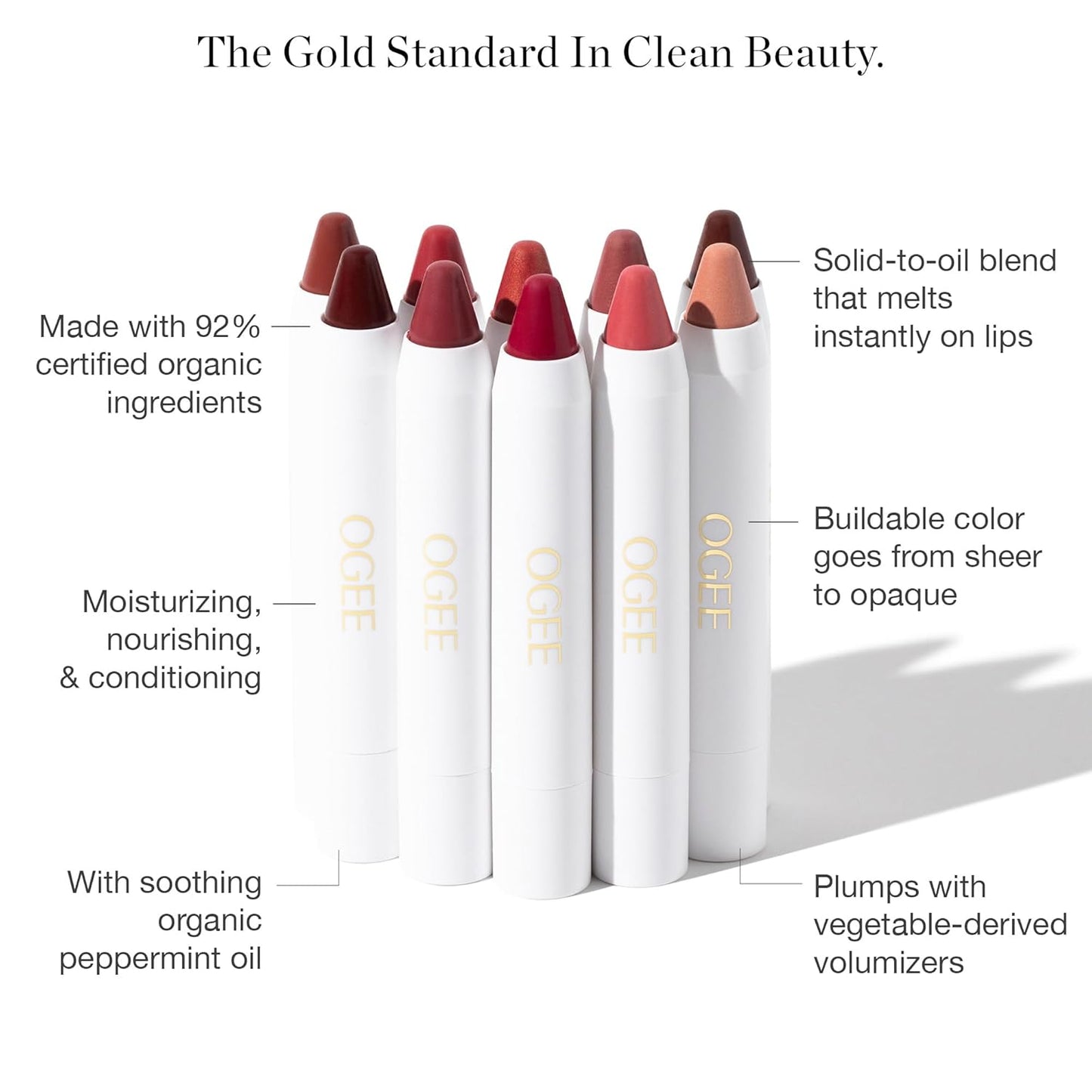 Ogee Tinted Sculpted Lip Oil, Azalea