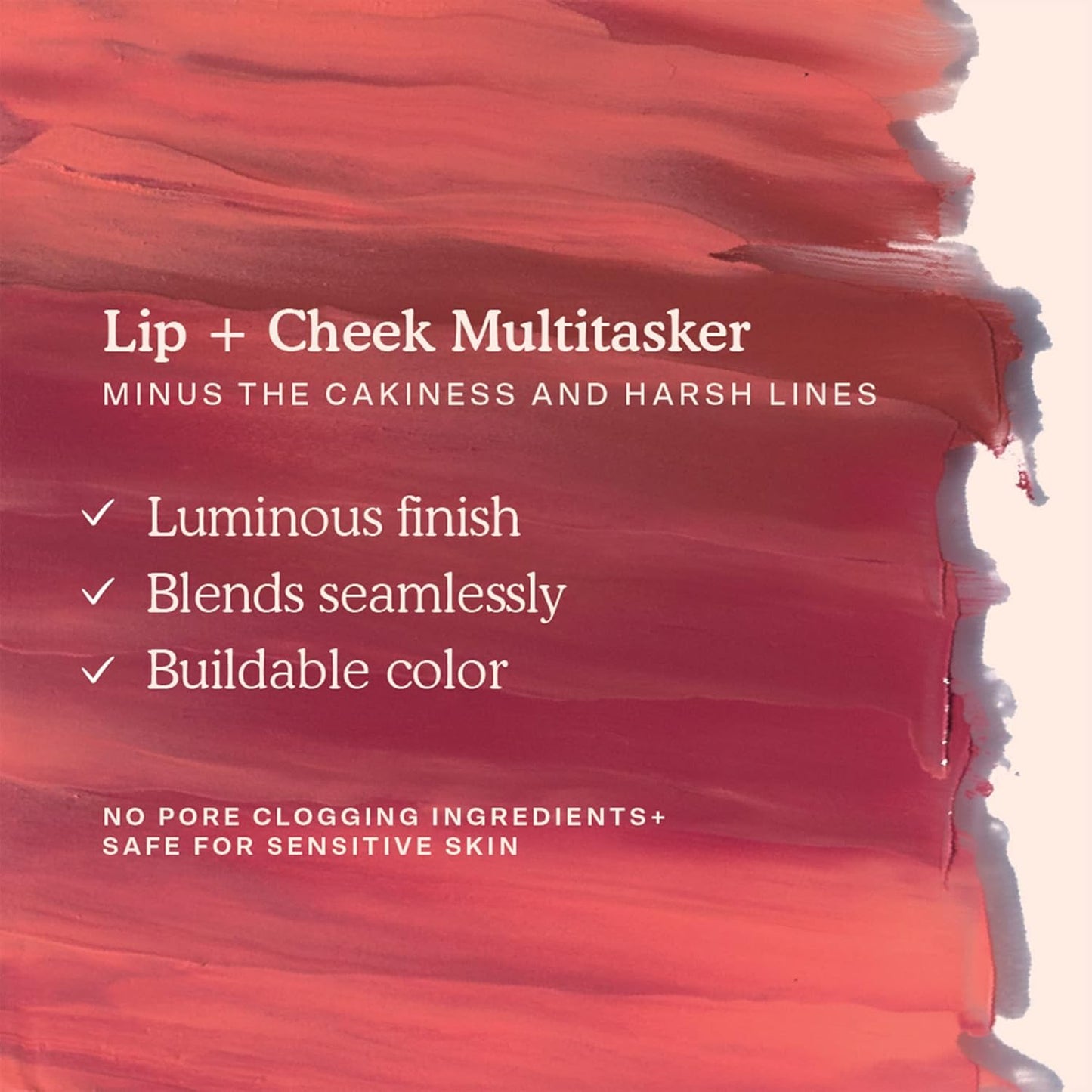 Tower 28 Beauty BeachPlease Cream Blush for Cheeks and Lips - Multi-Purpose Lip and Cheek Tint in Sun-Kissed Peach Blush - for Sensitive Skin – Color RUSH HOUR, Luminous Finish