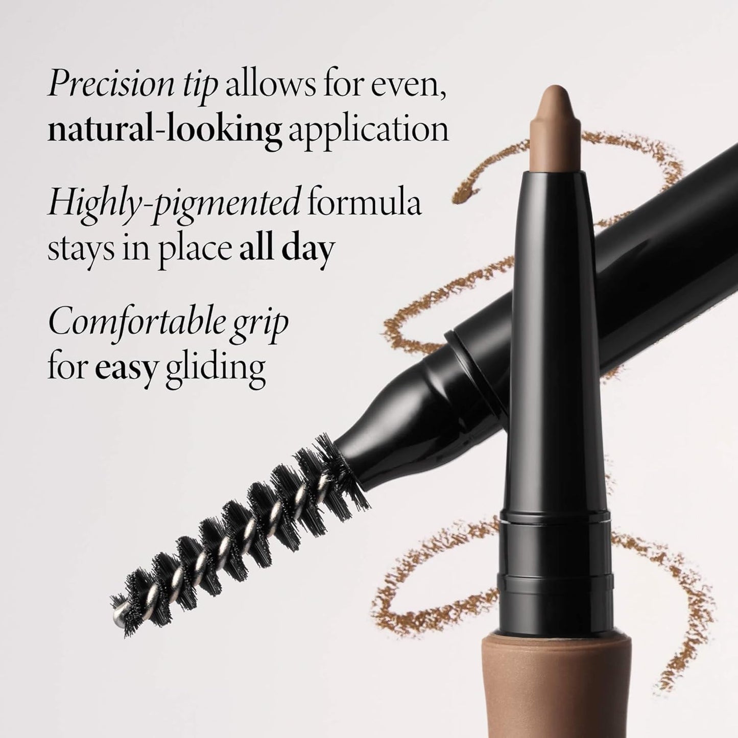 LAURA GELLER NEW YORK INKcredible Waterproof Brow Pencil- Blending Spoolie Brush - Long Lasting Eyebrow Filler (01 Blonde)