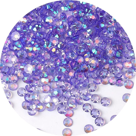 720 Pcs SS30 6mm AB Flatback Rhinestones for Nails Art Crafts Transparent Glitter Round Gems Crystals DIY Clothes Shoes(Clear Light Purple AB)