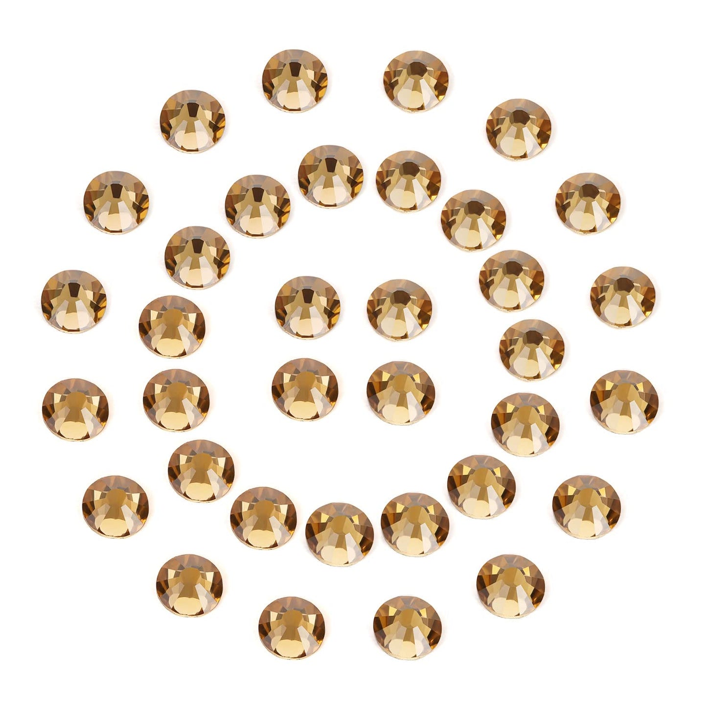 1440Pcs Topaz Crystal Rhinestones,Glass Flatback Rhinestones Gemstones for Nail Face Makeup Art Crafts Clothes Decoration -(SS16,4.0mm,Topaz)