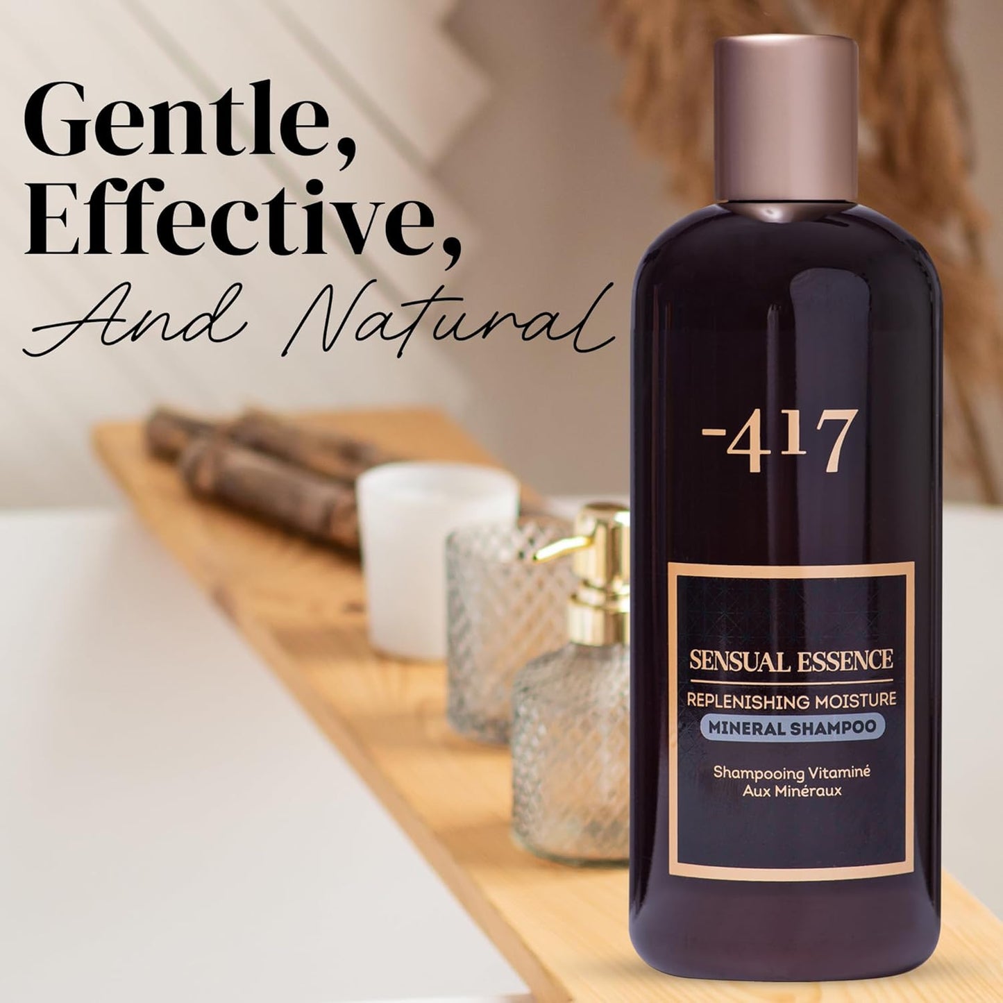 -417 Dead Sea Cosmetics Replenishing Moisture Mineral Shampoo - Cleansing & Nourishing - Perfect Solution For Beautiful Healthy Hair - with Aloe Vera & Sweet Almond Oil 11.83 fl oz.