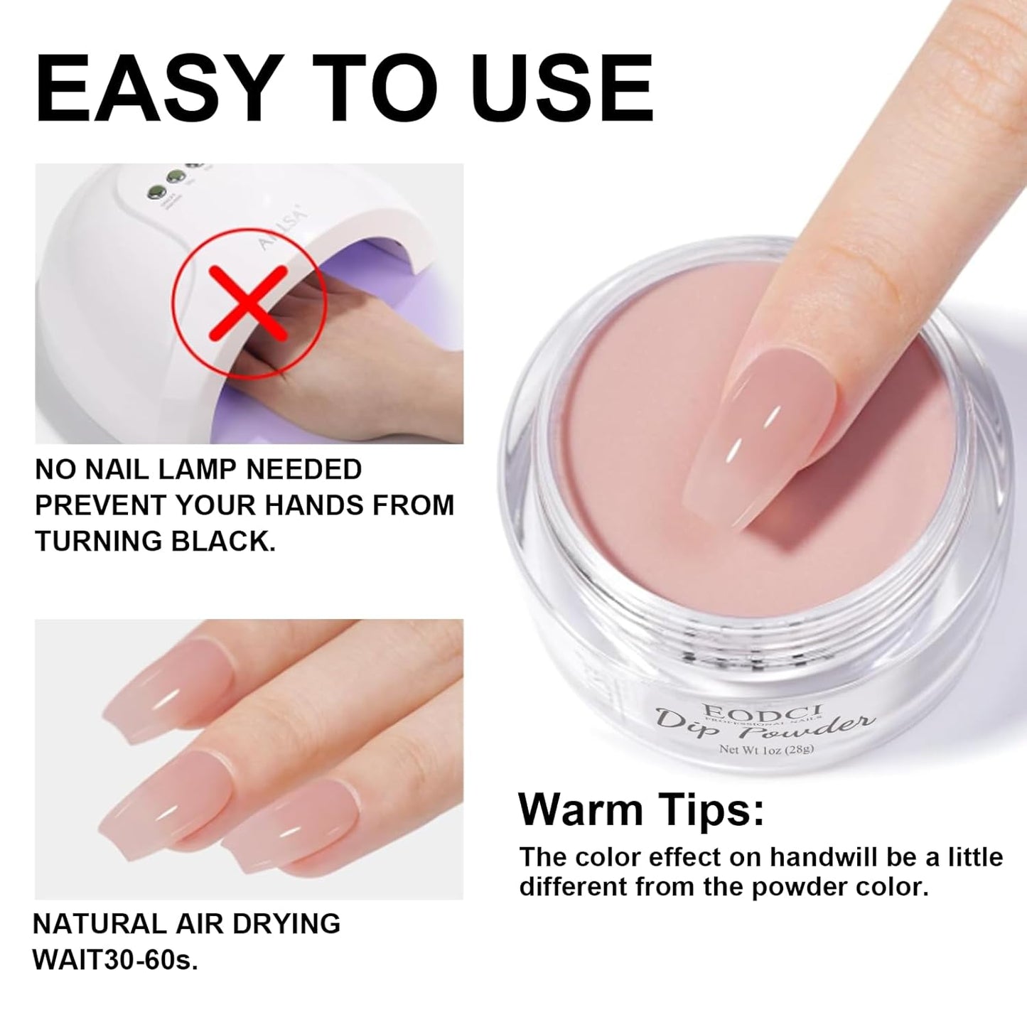 Color Dipping Powder, Red White Yellow Hexagon Sequins Dip powder No Nail Lamp Long Lasting Dip Nail Colors Nail Starter Professional Nail Art Salon Home DIY 1oz