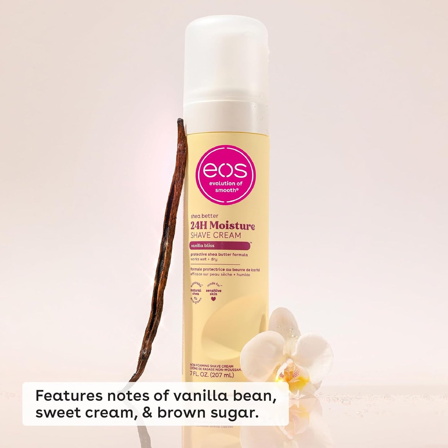 eos Shea Better Women's Shave Cream- Vanilla Bliss, Shea Butter Skin Care, Shaving Cream for Women, 14 fl oz, 2-Pack