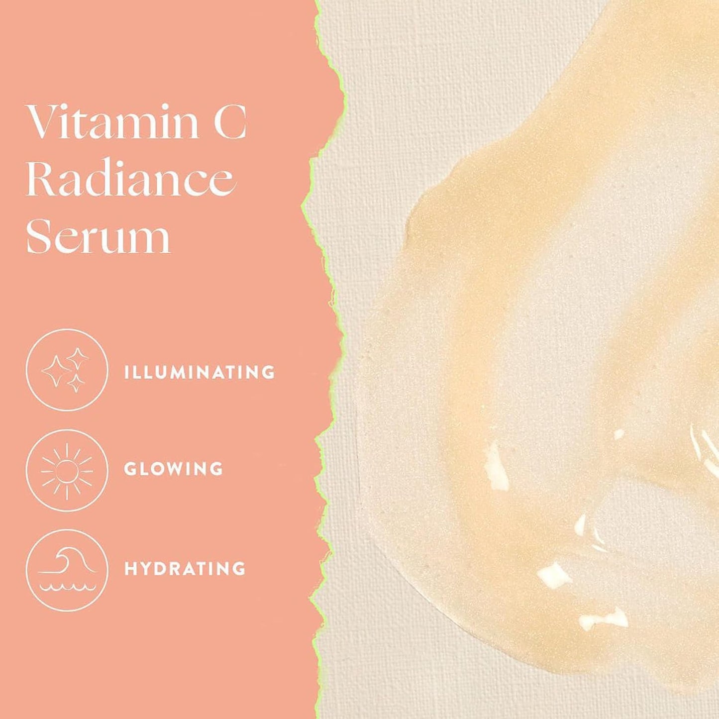 Honest Beauty Vitamin C Radiance Brightening Serum | Improves Skin Tone + Complexion | Vitamin C, Pearl, Hyaluronic Acid | EWG Verified + Cruelty Free | 1 fl oz