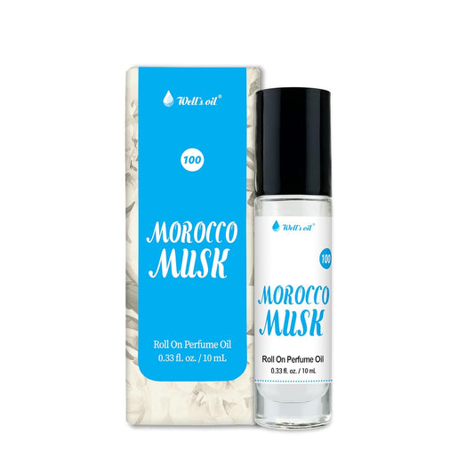 Well's Oil Well's Perfume Oil Roll-On(Morocco Musk) | 10 ml / 0.33 fl Oz | Clean, Rich, Pure Scent | Alcohol-Free | Oil Based | Long Lasting | Concentrated Roll-on Perfumes for Women and Men