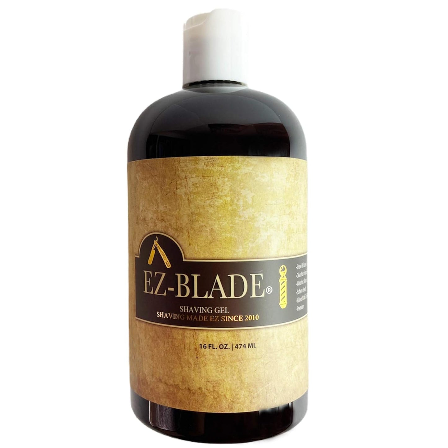 Shaving Gel Clear Non-Foaming Shave Gel American Made 16 oz