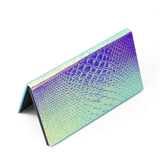 Mermaid Empty Magnetic Palette, Fish scale Empty Magnetic Palette for Highlighters Eyeshadows Lipstick Blush Powder Rectangle Large size (Fish Scales)