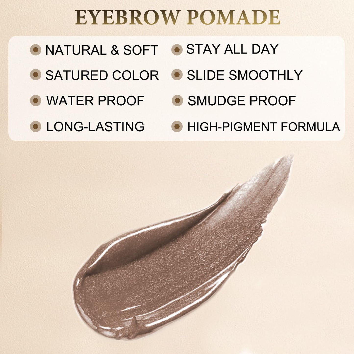 Eyebrow Pen Makeup Kit, with 4 Tip Waterproof Microblading Eyebrow Pencil, Eyeliner, Eyebrow Pomade and Dual-ended Eyebrow Brush, Brow Pencil Eyebrow Kit for Natural Looking - Ash Brown