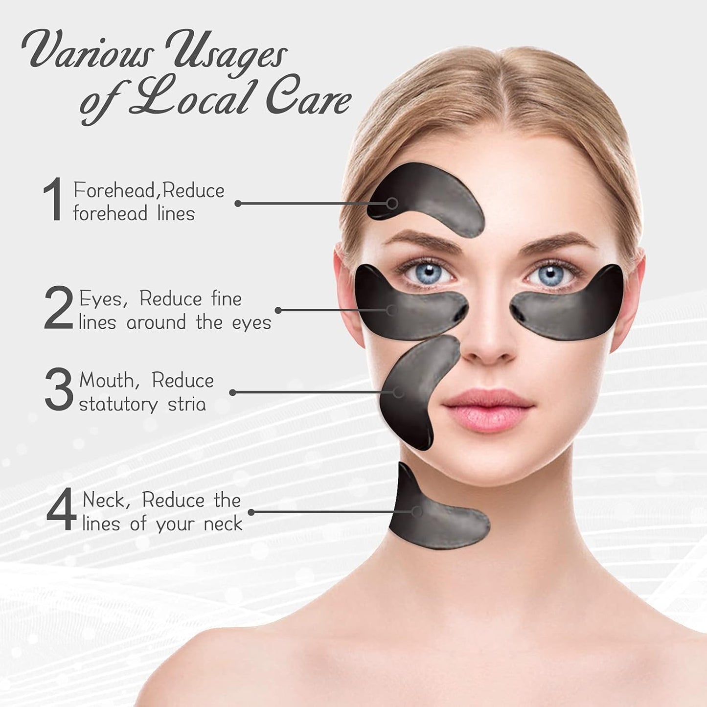 Permotary 30 Pairs Gel Collagen Eye Pads,Crystal Collagen Under Eye Mask for Moisturizing,Reducing Fine Lines&Dark Circles& Puffy Eyes Under Eye Patch for Women Men, Black