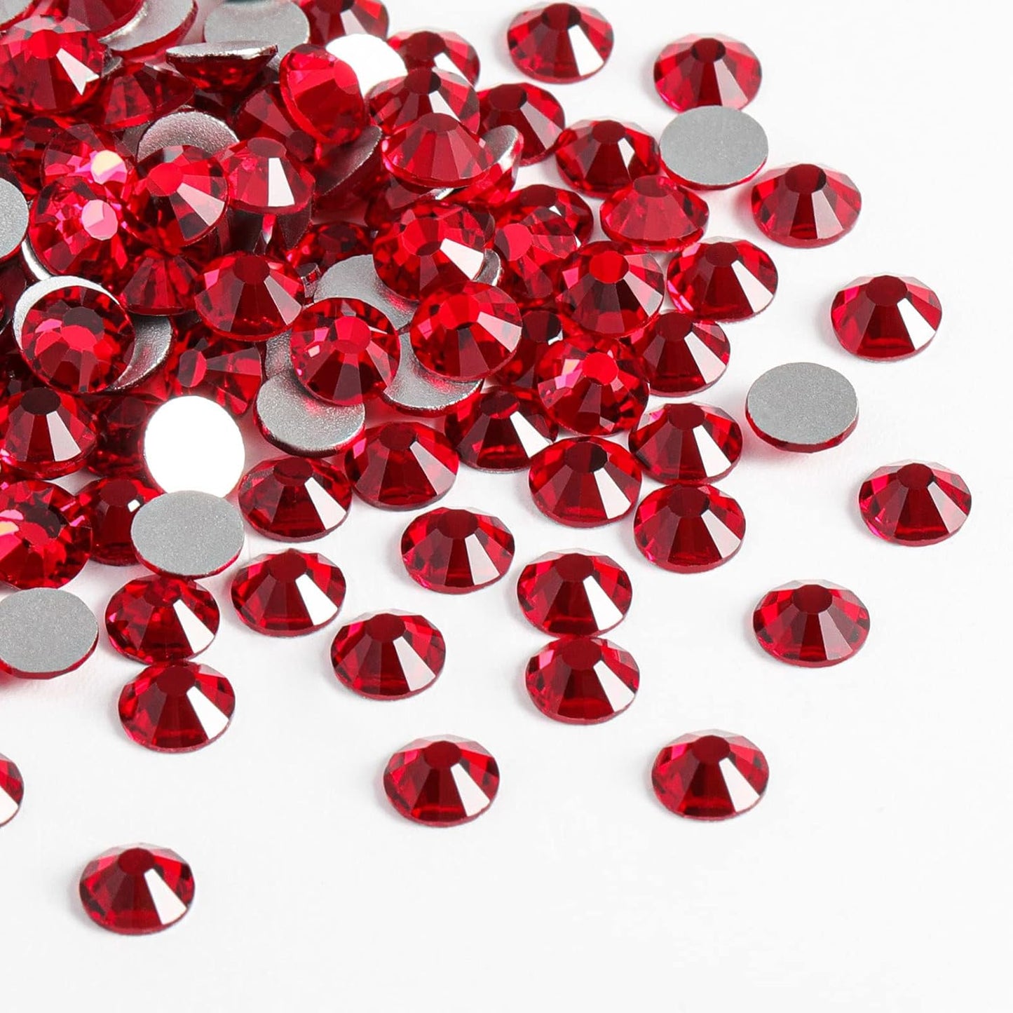 Beadsland 1440 Pieces Flat Back Crystal Rhinestones Round Gems,Siam,SS3,1.2-1.4mm