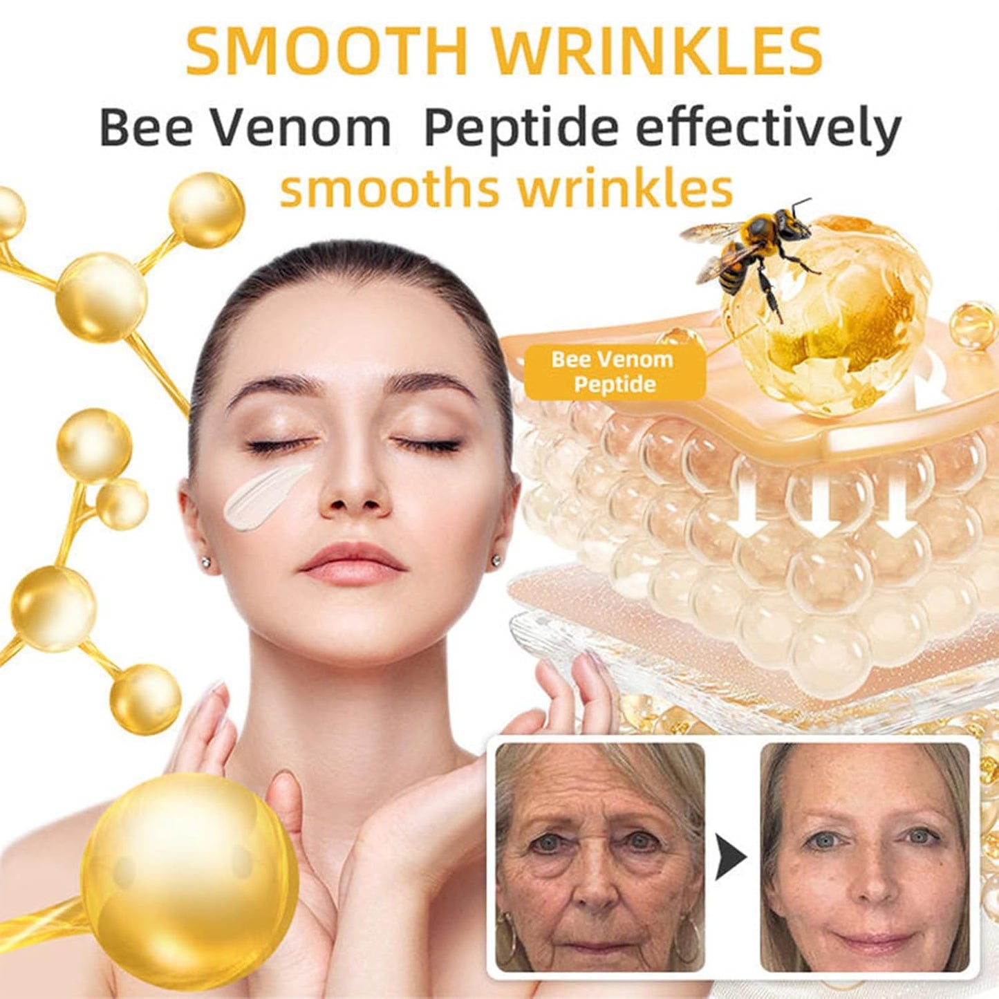 LipMaps Bee Venom Skin Restoration Cream, Bee Venom Skin Treatment Cream, Repair skin and Firming, Effective In Reducing Blemishes (2)