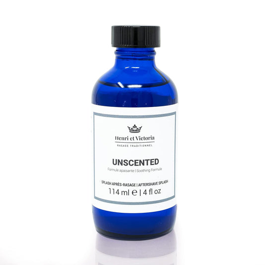 Aftershave Splash For Men l Fragrance-Free, Unscented l Canadian Made by A Skilled Artisan l Moisturizes & Soothes the Skin | 114 ml (4 oz)