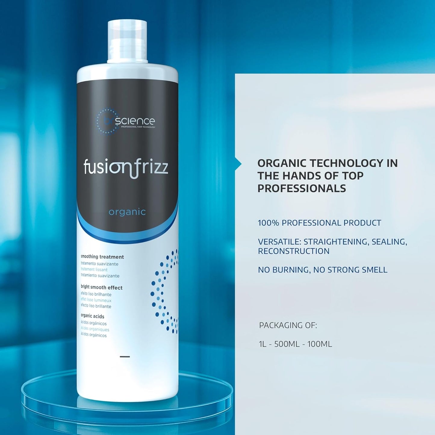 Organic Keratina Para Alisar el Pelo, Frizz Control Hair Care Products, Keratina Orgánica para Alisar el Pelo, Brazilian Keratin Treatment, Vegan Keratin Hair Treatment (3.4 Fl Oz)