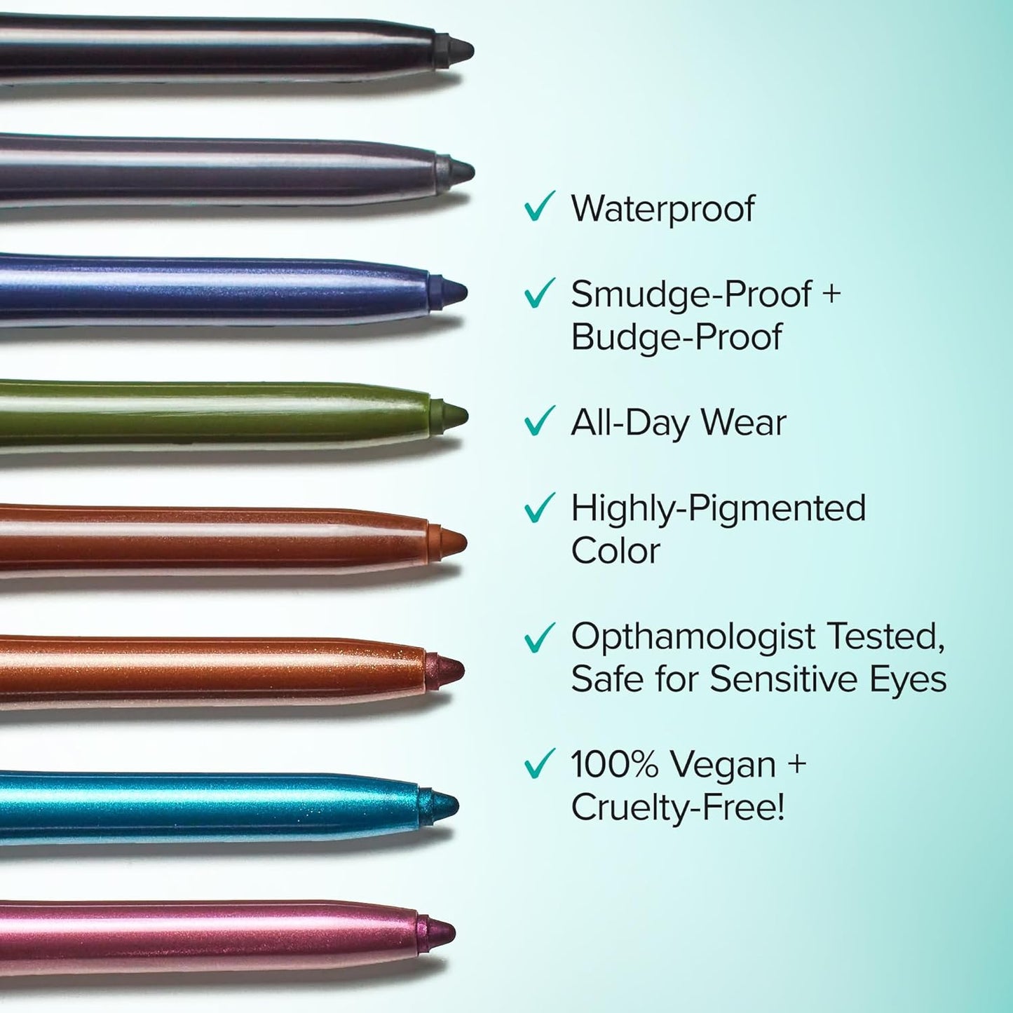 Thrive Causemetics Infinity Waterproof Eyeliner Pencil, Built In Sharpener & Smudge Tip, Long Lasting, Smudge Proof, Hyaluronic Acid & Shea Butter, Vegan & Cruelty Free, Lauren (Black Matte)