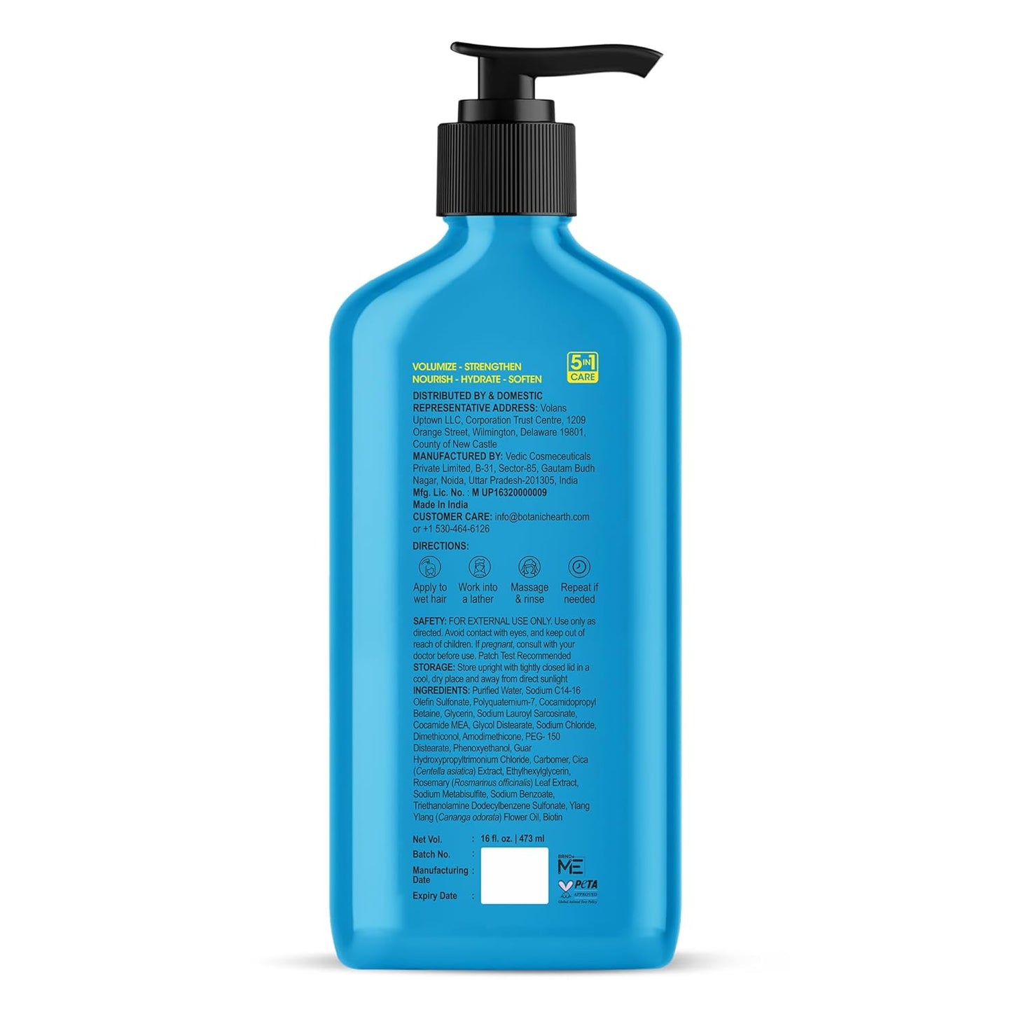 Botanic Hearth Rosemary Shampoo Infused With Cica, Ylang Ylang Oil & Biotin Oil – Clarifying Shampoo For Hair Volume, Growth & Strength | Paraben & Sulfate Free | For All Hair Types, 16 Fl Oz