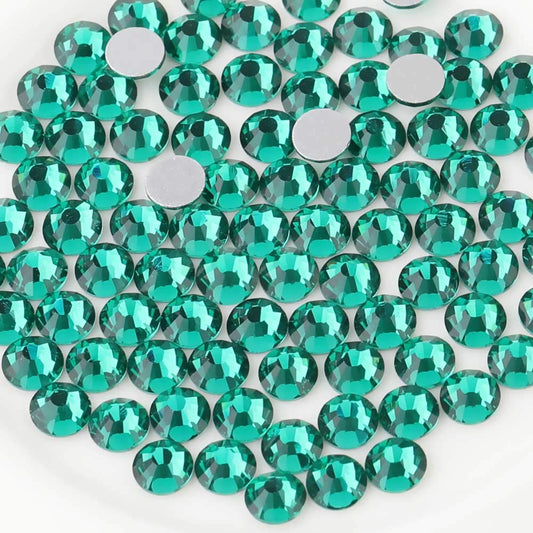 Beadsland 2880pcs Flat Back Crystal Rhinestones Round Gems for Nail Art and Craft Glue Fix,Blue Zircon,SS4,1.5-1.7mm
