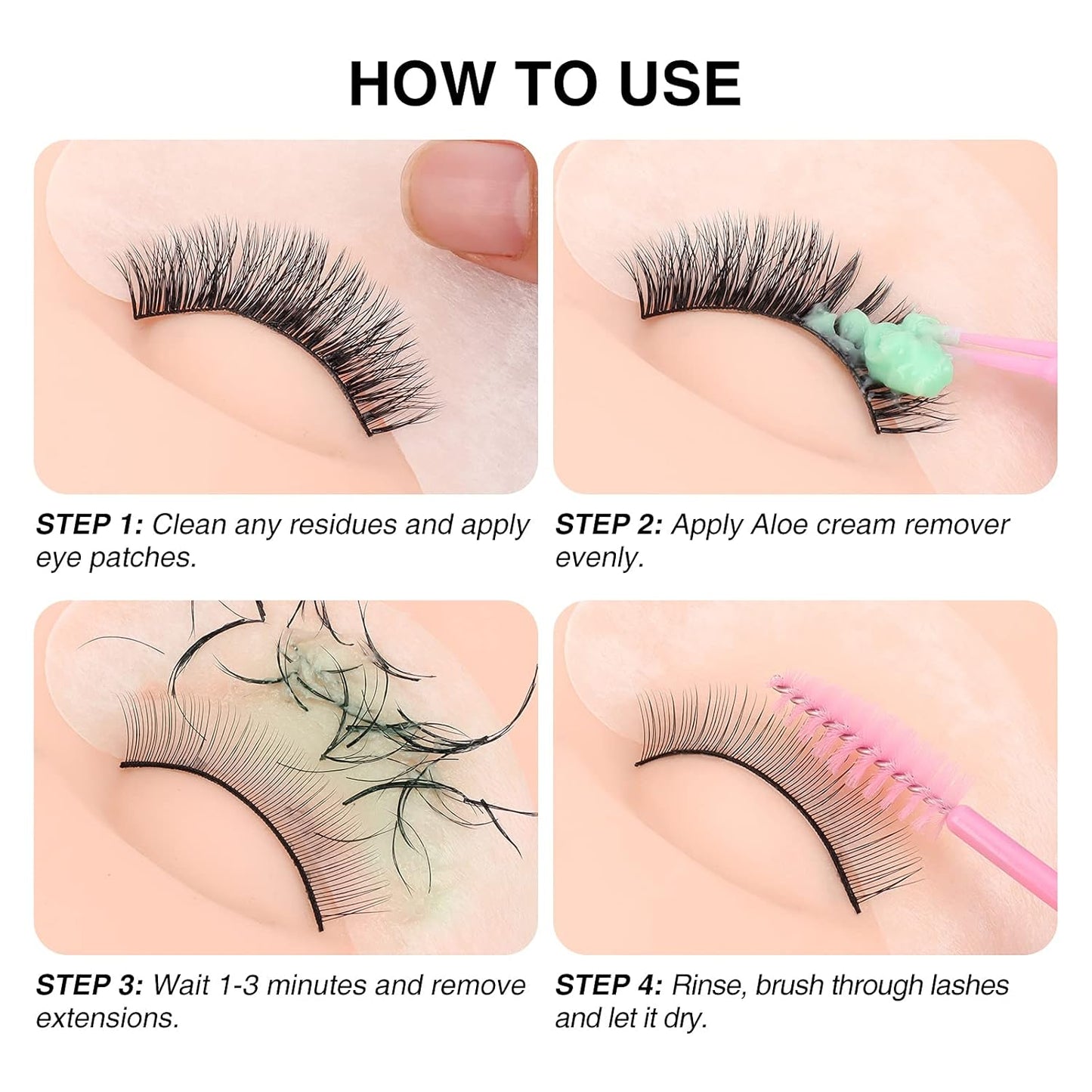 LASHVIEW Eyelash Extension Remover Cream, Eyelash Adhesive Remover, Professional Eyelash Extensions Remover for Salon(ALOE 0.51fl.oz/15ml)