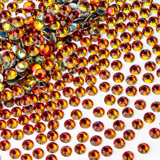 1440Pcs Blaze Crystal Rhinestones,Glass Flatback Rhinestones Gemstones for Nail Face Makeup Art Crafts Clothes Decoration -(SS20,4.8mm,Blaze)