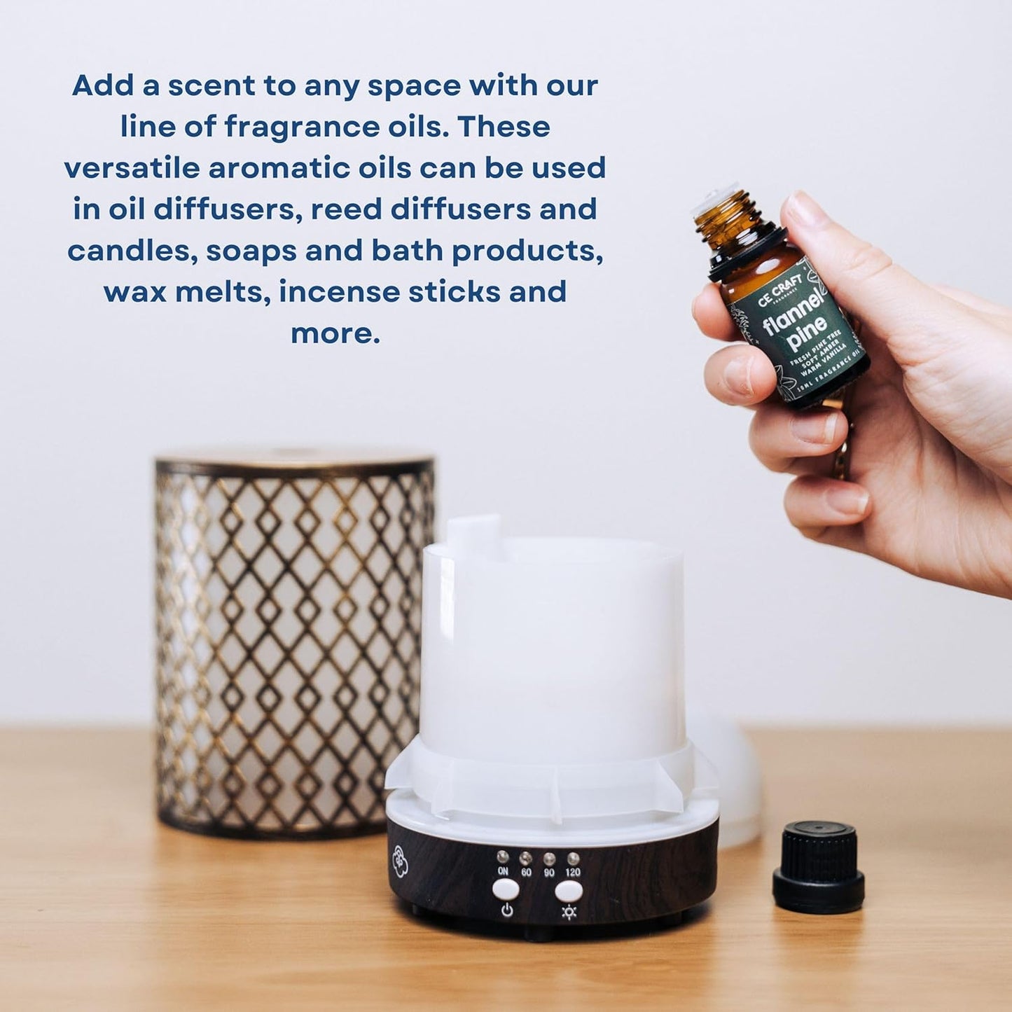 CANDECraftCo Premium Fragrance Oil – Diffuser Oils Fragrances Scented for Home, Candle Soap Making Supplies, Aromatherapy Blends for House (0.34 Fl Oz) (2-Pack, Clean Cotton)