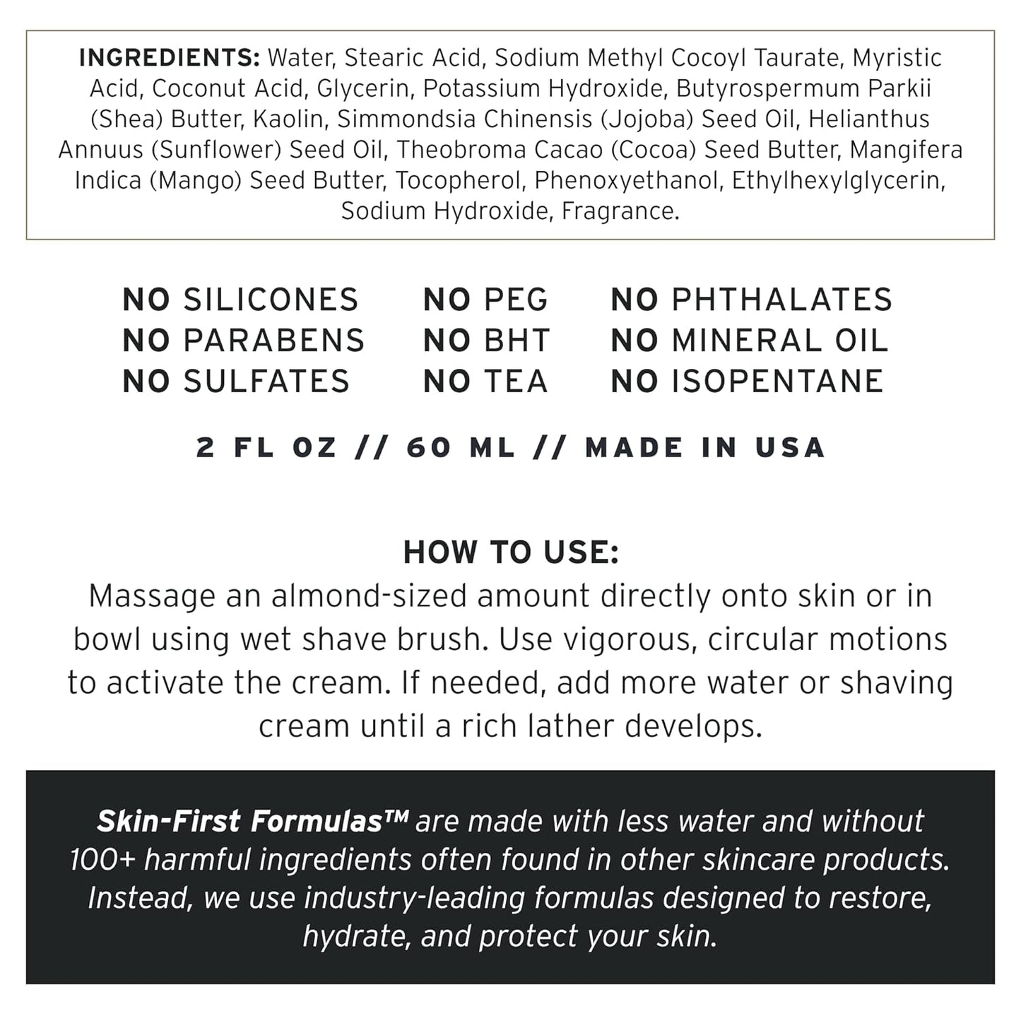 SUPPLY - Ultra Lather Shaving Cream - White Birch & Sage - Lathering, Mens Shaving Cream - Hypoallergenic, Naturally Soothing, Noncomedogenic - Protects Against Razor Burn and Irritation - 3.4 Oz Jar