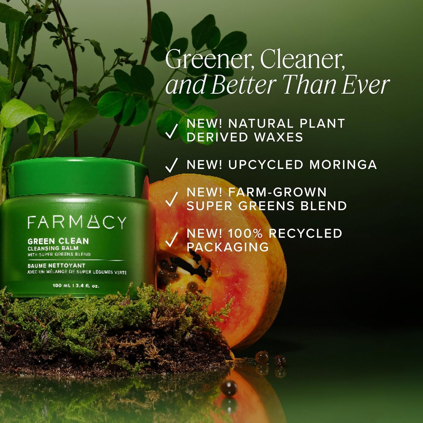 Farmacy Favorites Skin Care Set - Includes Green Clean Cleansing Balm, Wake Up Honey Eye Cream, Honey Halo Face Moisturizer & Lip Smoothie - Travel Size Skincare for Healthy, Glowing Skin (4 Count)