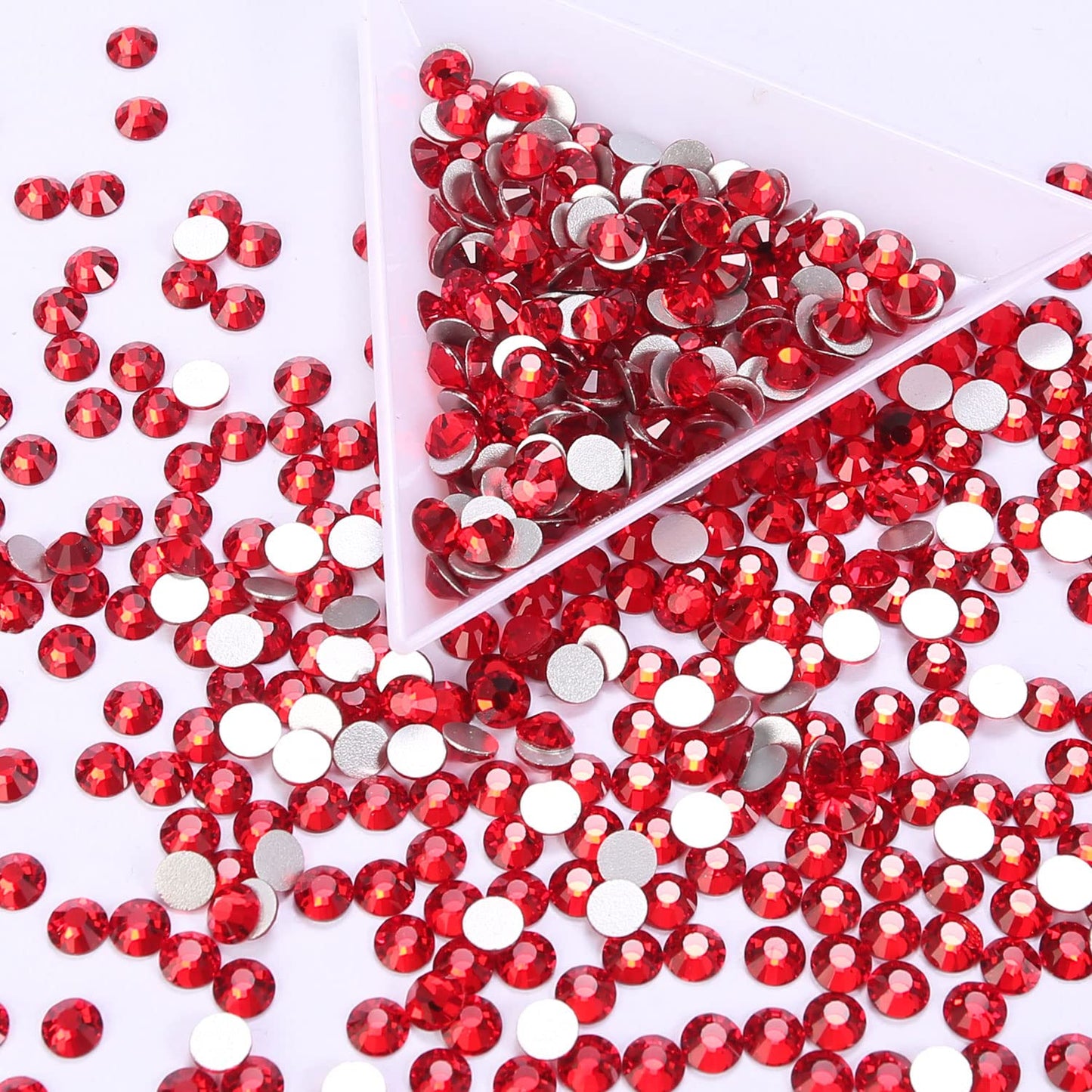 1440Pcs Siam Crystal Rhinestones,Glass Flatback Rhinestones Gemstones Small for Nail Face Makeup Art Crafts Clothes Decoration -(SS4,1.6mm,Siam)