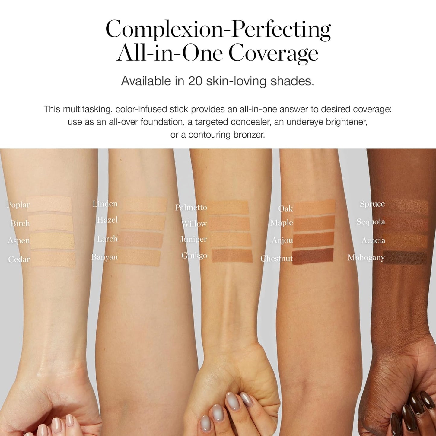 Ogee Sculpted Complexion Foundation Stick (Oak 5.5N - Medium Beige, Golden Undertones) Full Coverage Foundation Makeup - Instantly Balance & Even Complexion - 70% Organic Ingredients